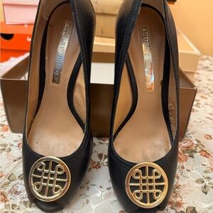 Audrey Brooke Black Heels Elegant Medium Height